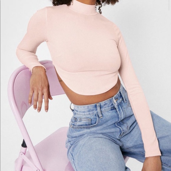 💗SOLD💗 Pink Ribbed Backless Top - Picture 3 of 9